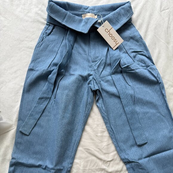 NWT foldover hem tapered jeans - Picture 1 of 5